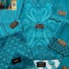 Designer Blue Cotton Lawn Replica - Image 2