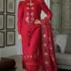 Sobia Nazir Red Cotton Replica