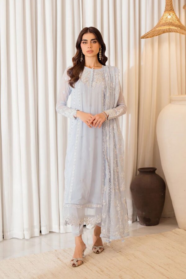 Azure Serenity Sky Semi Pure Chiffon Replica