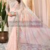 Maria b Tea Pink Net Saree Replica