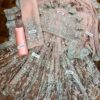 Maria b B Net Tea Pink Wedding Wear Replica - Image 2