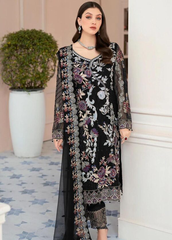 Ramsha Black Chiffon Replica