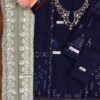 Agha Noor Dark Blue Organza Replica - Image 2