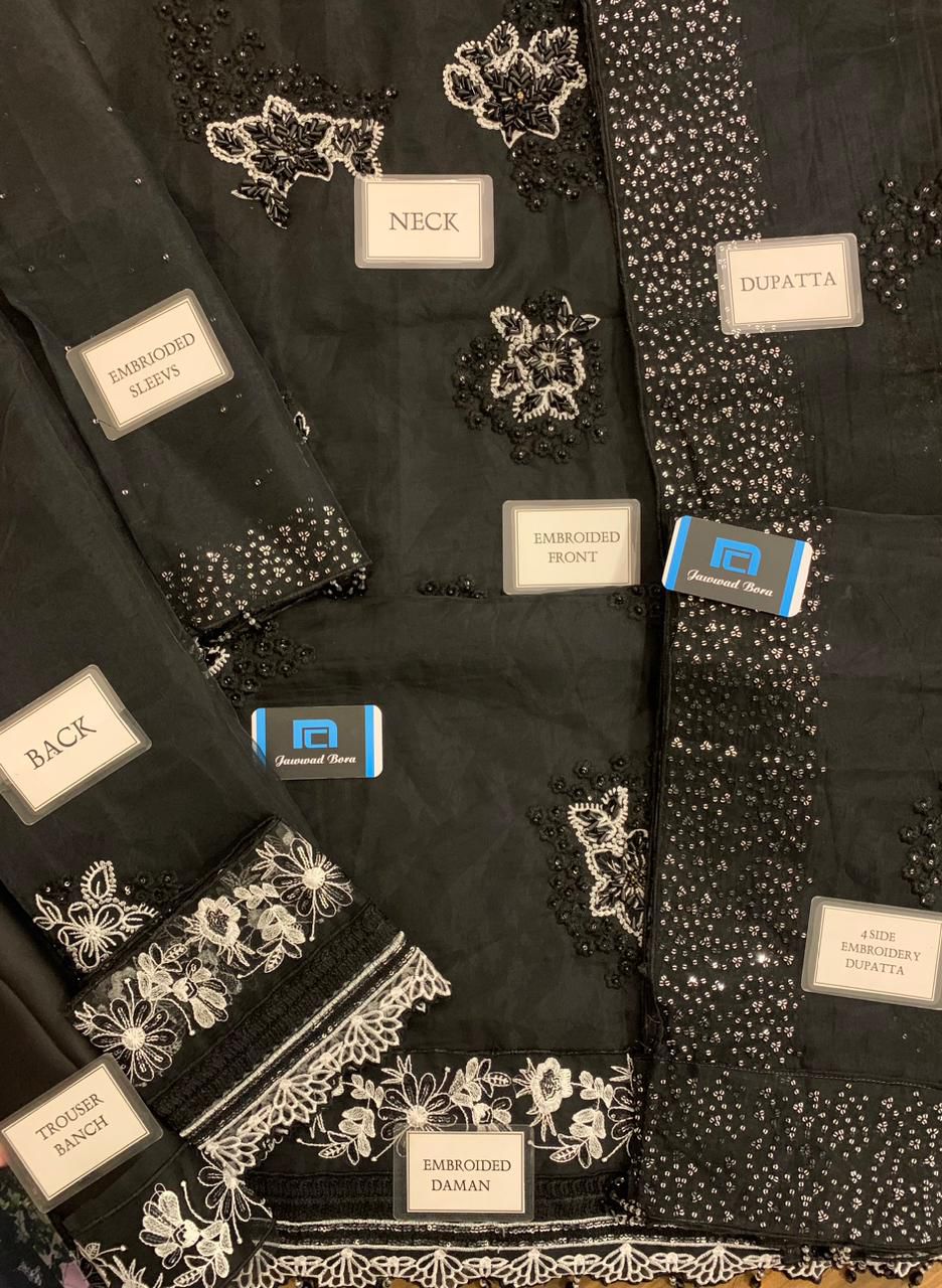 Farah Talib Black Organza Replica