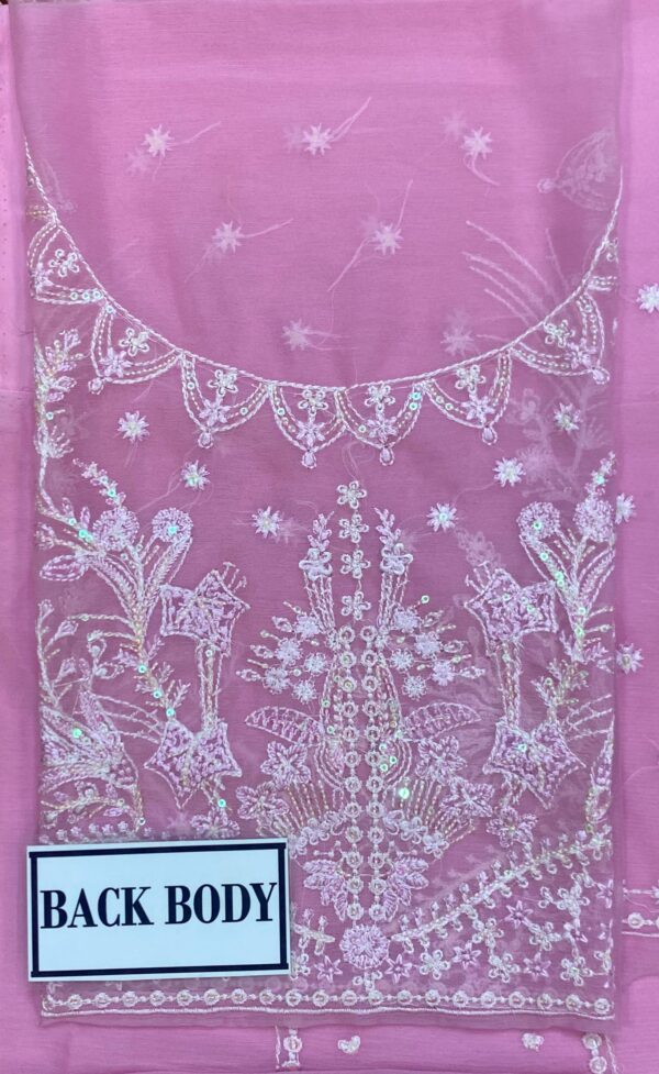 Gulaal Pink Semi Pure Chiffon Replica - Image 4