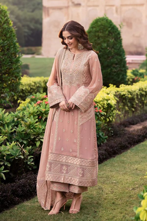 Azure Tea Pink Semi Pure Chiffon Replica