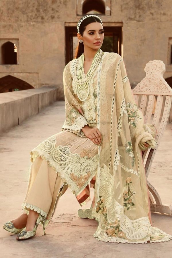 Crimson Off White Lawn Replica