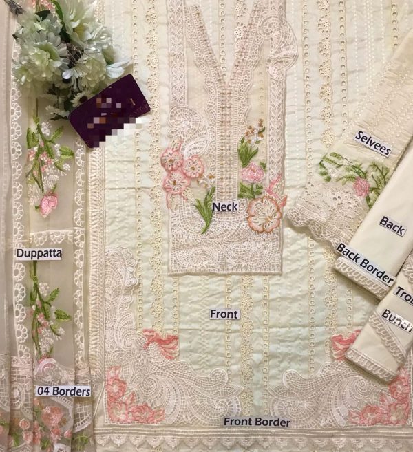 Crimson Off White Lawn Replica - Image 2