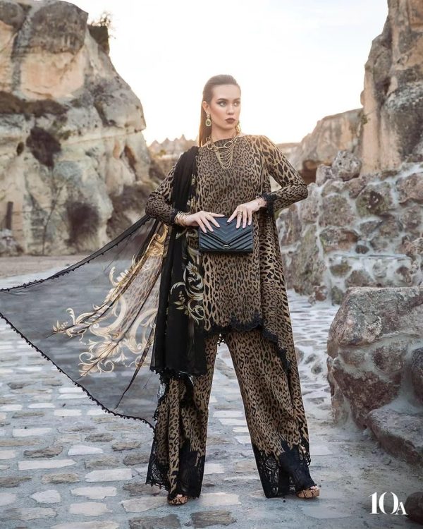 Maria b Cheetah Print Lawn Replica