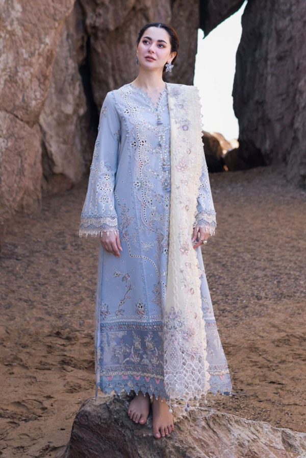 Qalamkar Sky Blue Lawn Replica