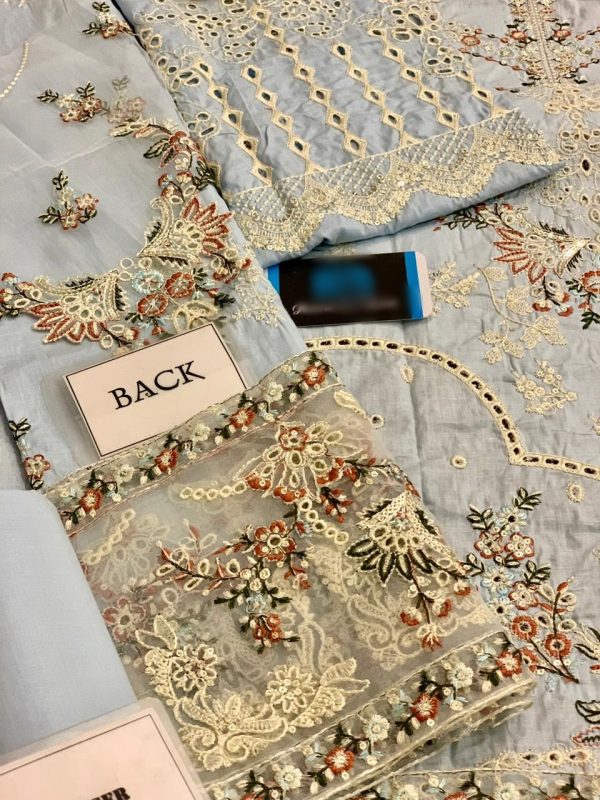 Qalamkar Sky Blue Lawn Replica - Image 5