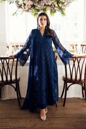 Azure Royal Blue Semi Pure Chiffon Replica