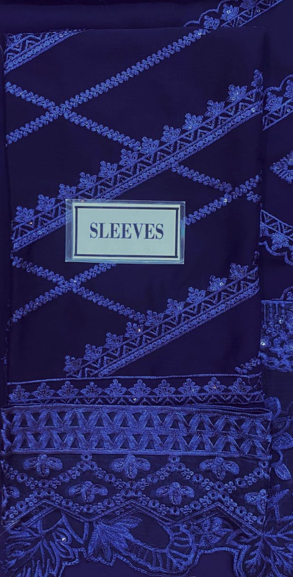 Azure Royal Blue Semi Pure Chiffon Replica - Image 5