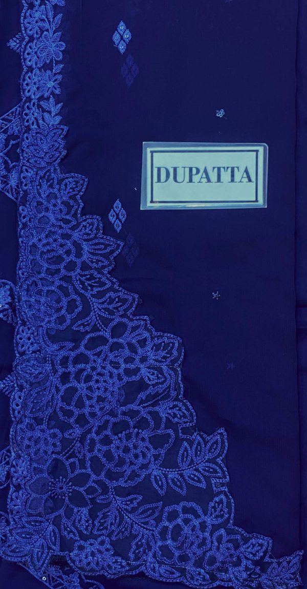 Azure Royal Blue Semi Pure Chiffon Replica - Image 4