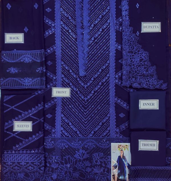 Azure Royal Blue Semi Pure Chiffon Replica - Image 2