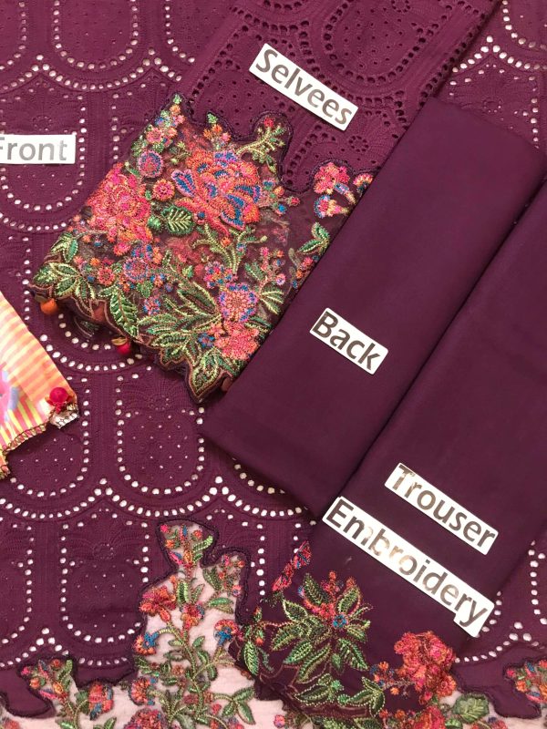Jugnu Dark Purple Lawn Replica - Image 2