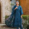 Noor by sadia Dark Blue Cotton Lawn Replica