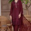 Designer Maroon Chiffon Replica
