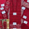 Designer Red Cotton Lawn Replica - Image 2