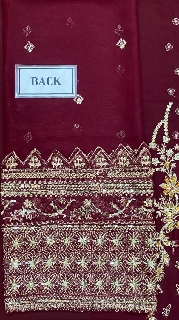 Gulaal Maroon Chiffon Replica - Image 6