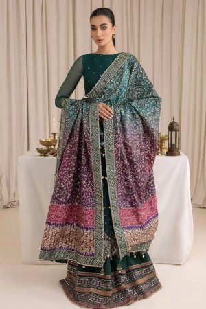 Jazmin Bottle Green Chiffon Replica