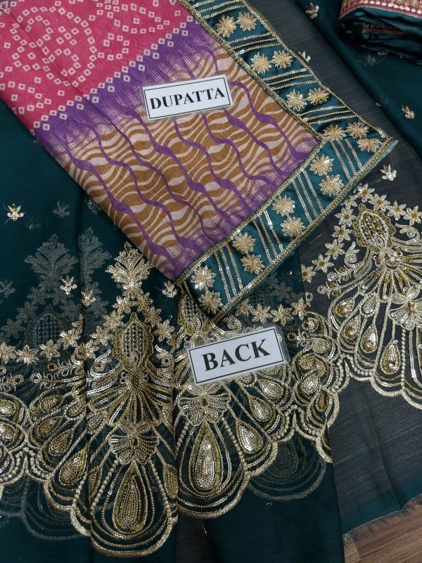 Jazmin Bottle Green Chiffon Replica - Image 4