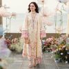 Qalamkar White Floral Cotton Lawn Replica