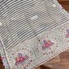 Qalamkar White Floral Cotton Lawn Replica - Image 5