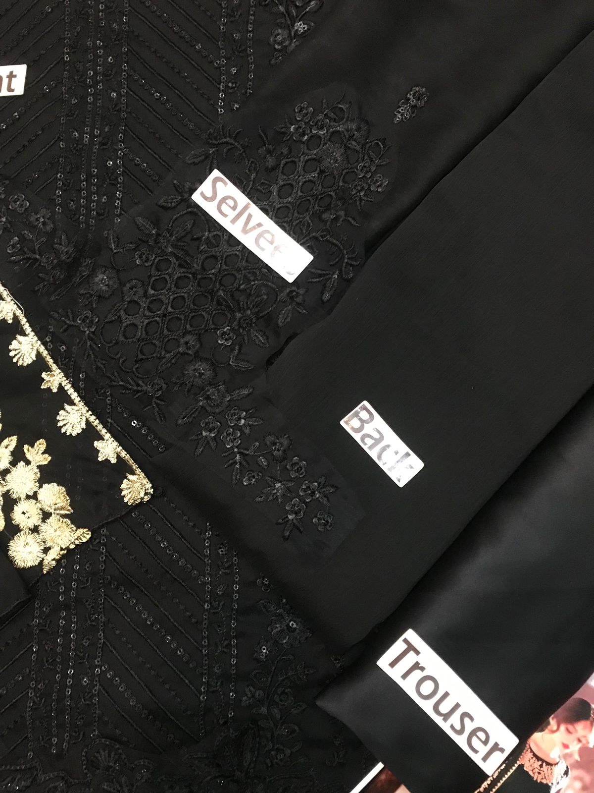 Azure Real Black Chiffon Replica - Image 5