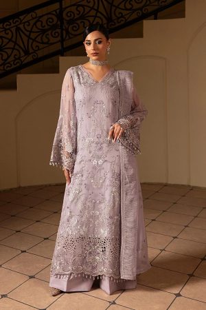 Laavish Dusty Rose Semi Pure Chiffon Replica