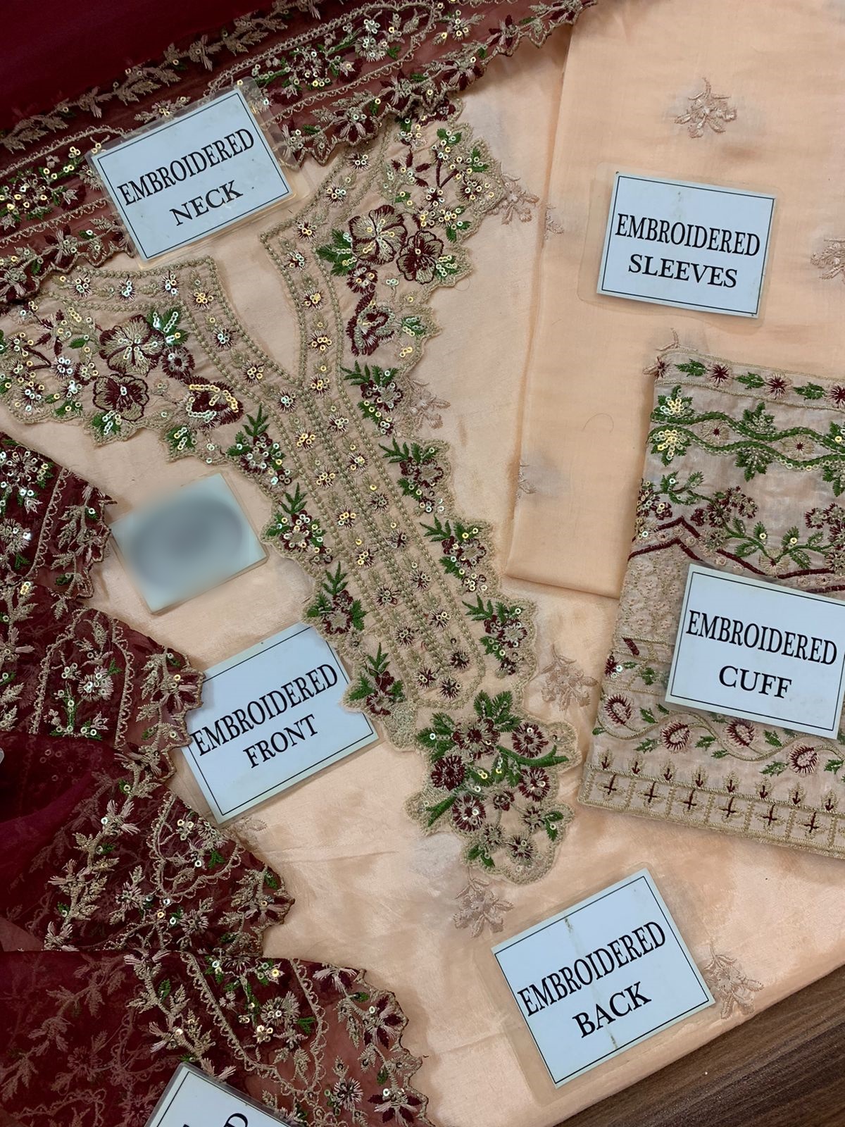 Afrozeh Tea Pink Cotton Silk Replica - Image 6