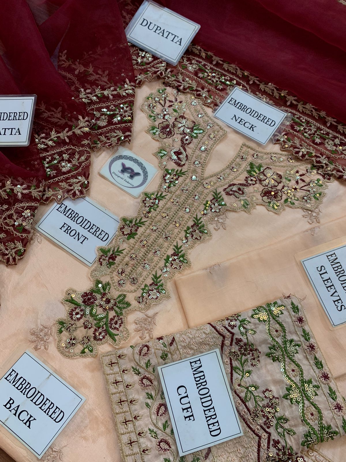 Afrozeh Tea Pink Cotton Silk Replica - Image 4