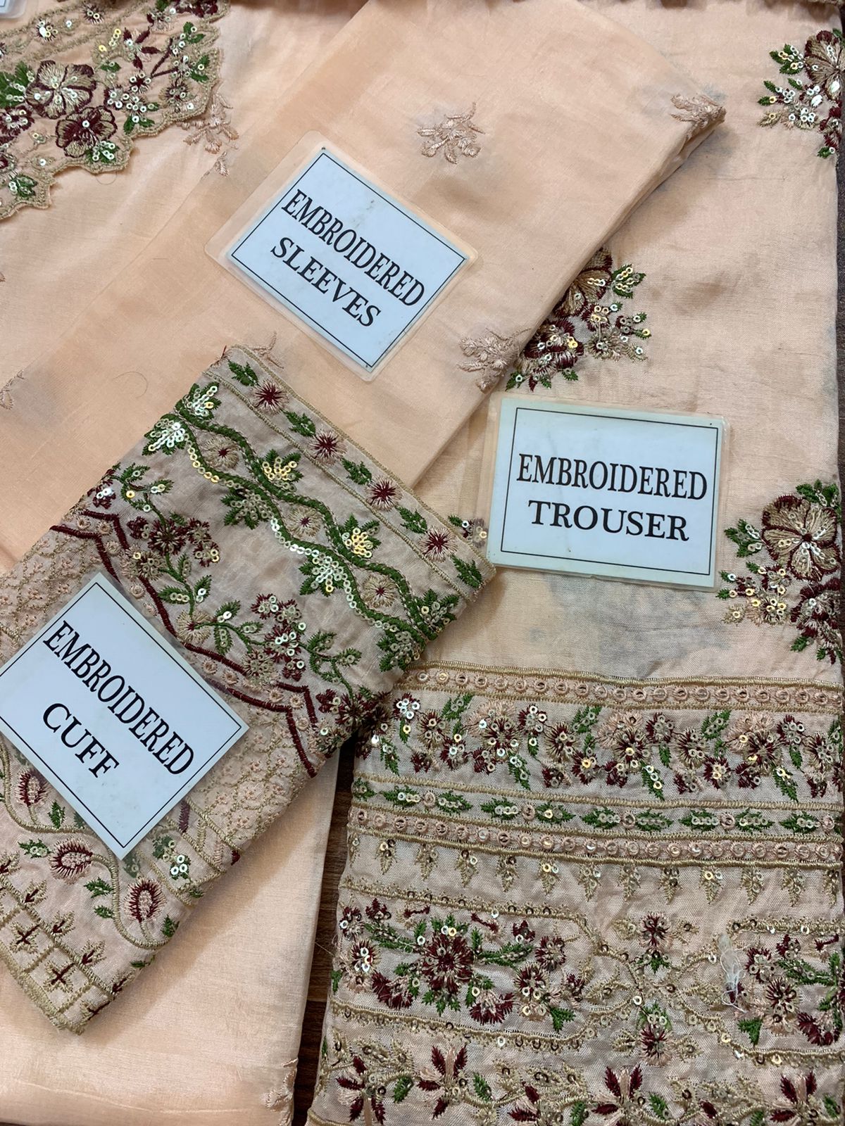 Afrozeh Tea Pink Cotton Silk Replica - Image 3