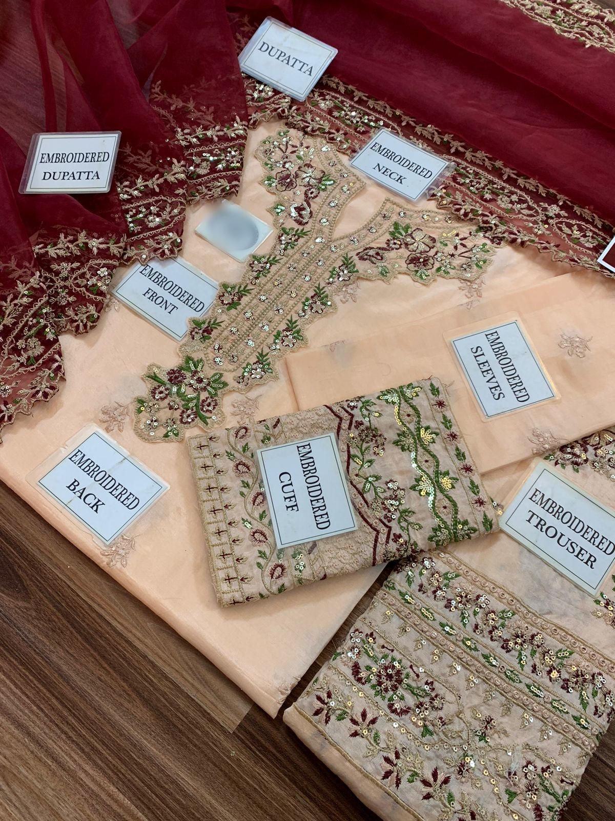 Afrozeh Tea Pink Cotton Silk Replica - Image 2