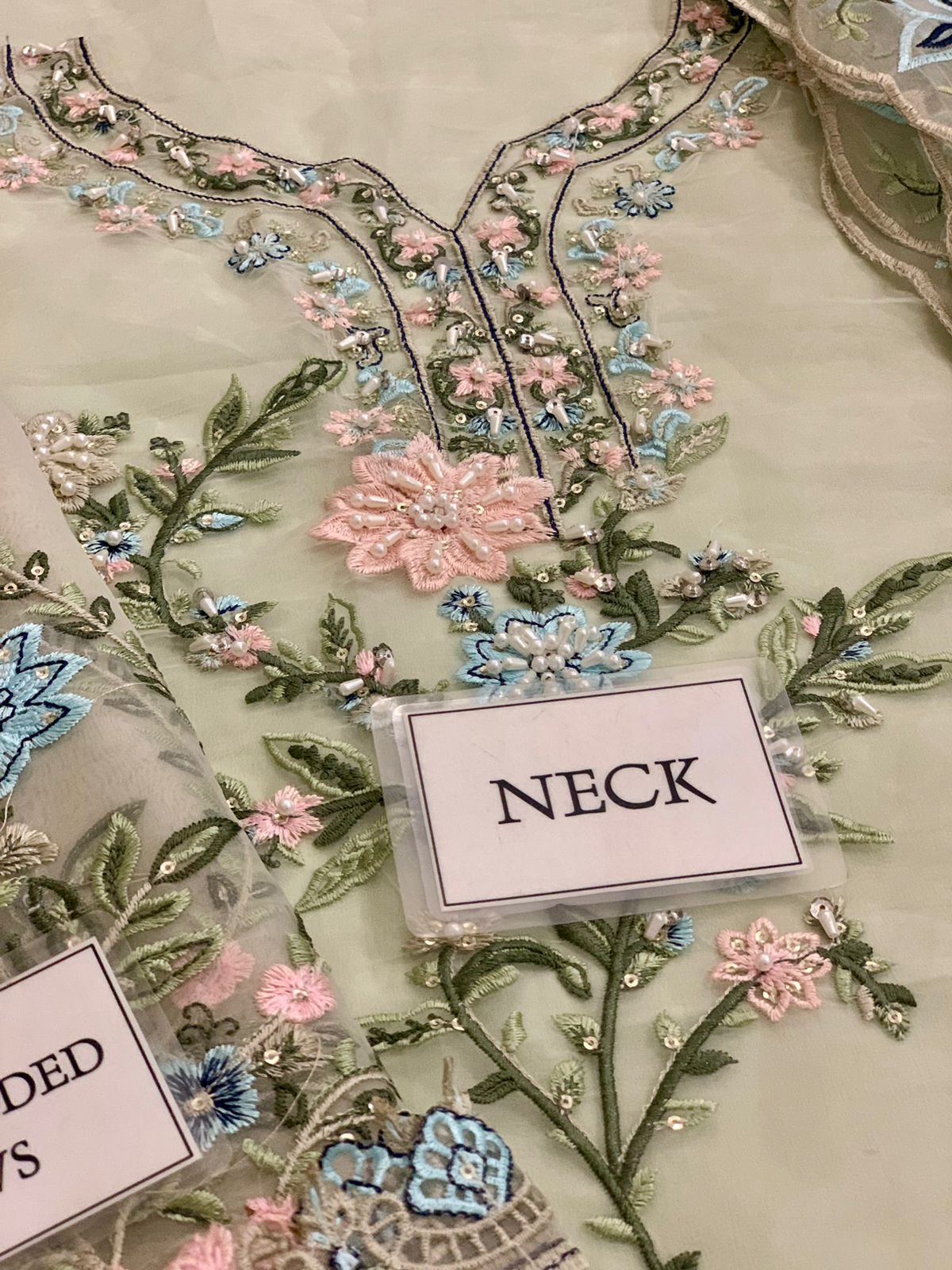 Agha Noor White Organza Replica - Image 5