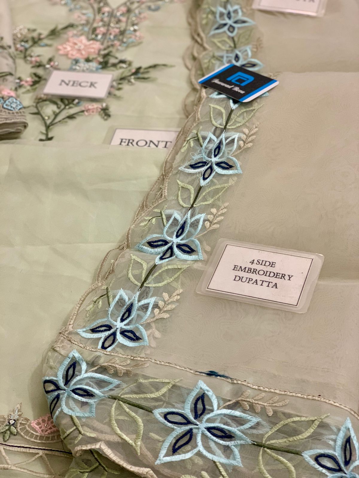 Agha Noor White Organza Replica - Image 3