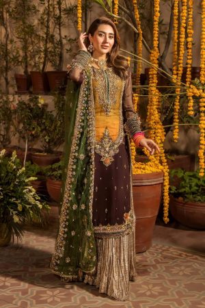 Khuda Baksh Wedding Wear Chiffon Replica