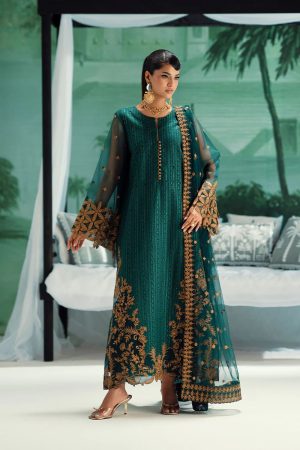 Maryam Hussain Dark Green Organza Replica