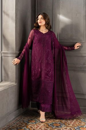 Azure Burgundy Chiffon Formal Replica