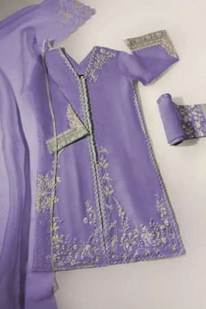 Agha Noor Lilac Organza Replica