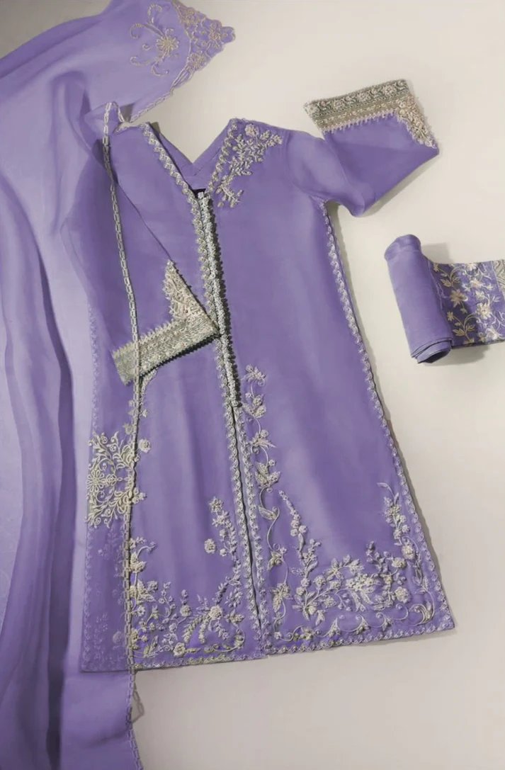 Agha Noor Lilac Organza Replica