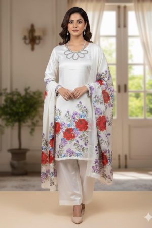 Designer White Silk Replica