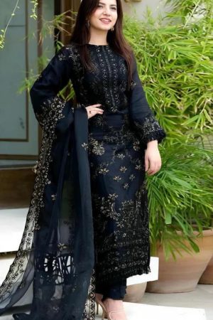 Designer Black Dhanak Casual Replica