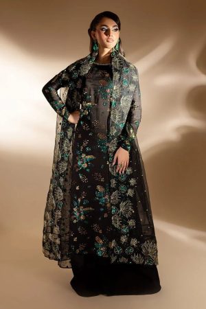 Nureh Jet Black Chiffon Replica