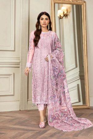 Zarif Tea Pink Net Formal Replica