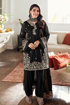 Azure Pure Black Chiffon Replica