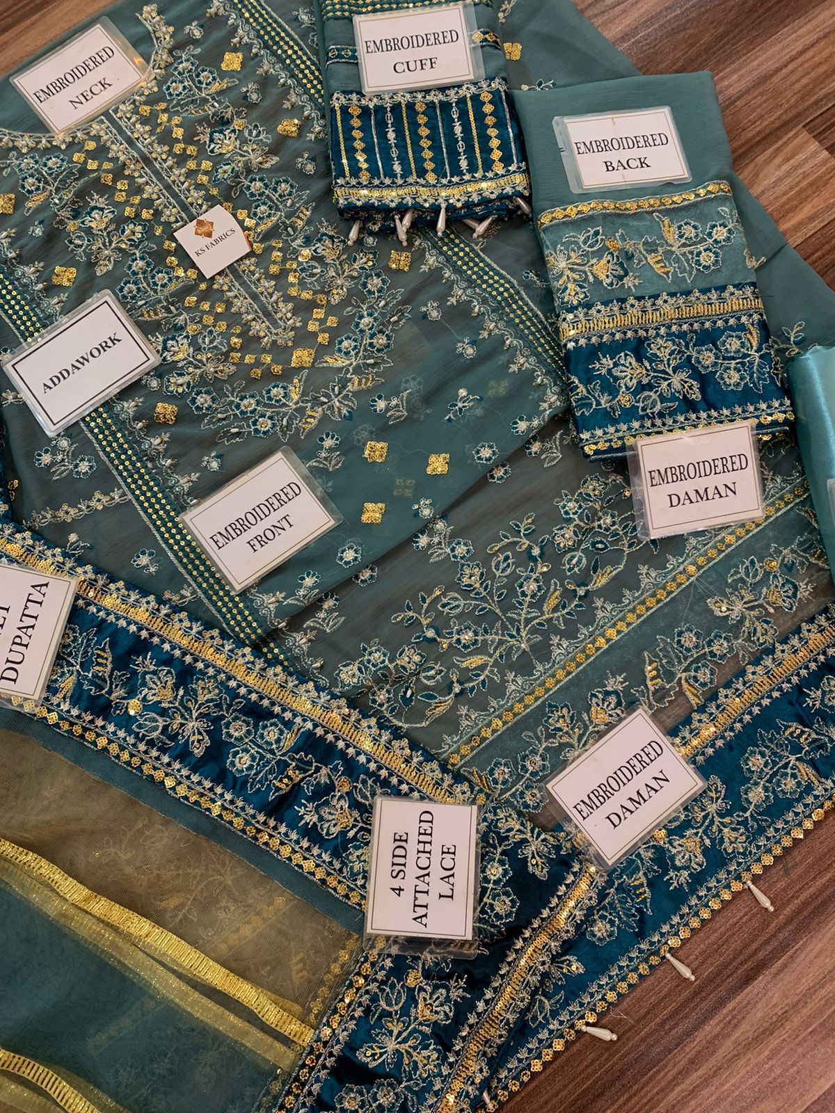 Charizma Sea Green Chiffon Replica - Image 4