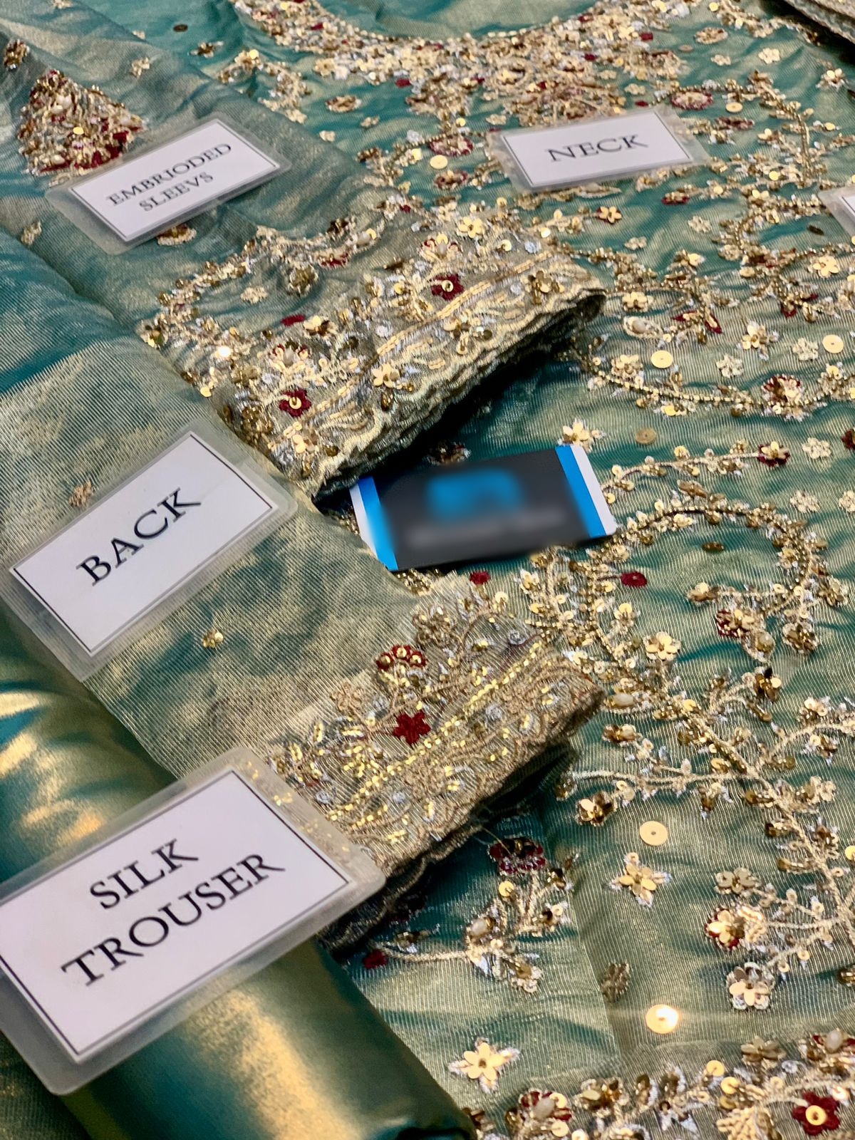 Haris Shakeel Sea Green Shimmer Replica - Image 4