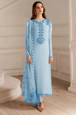 Iznik Ice Blue Chiffon Replica