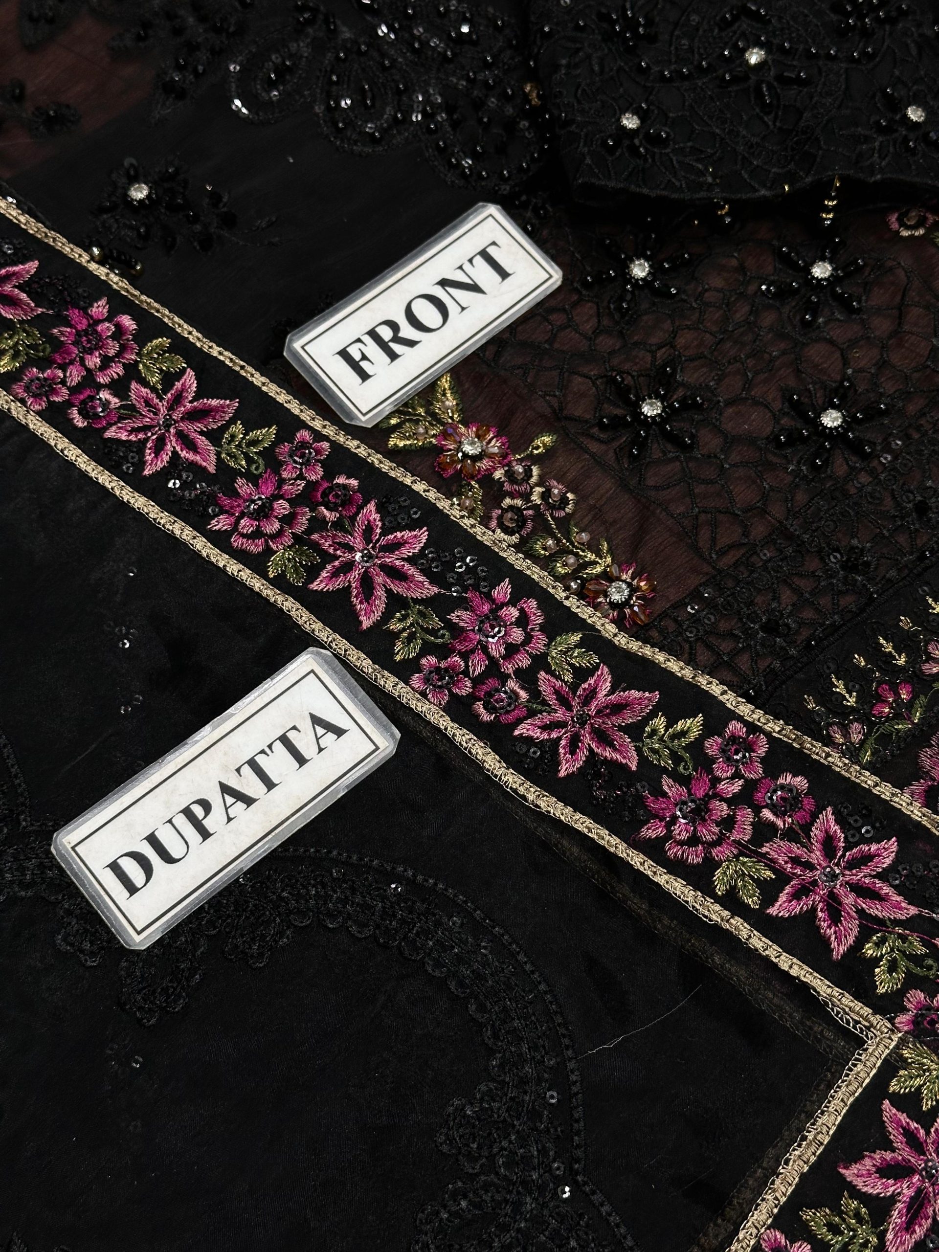 Maria b Black Formal Wear Replica - Image 3